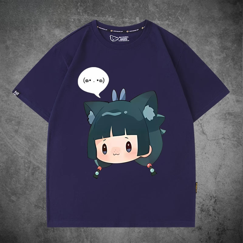 Casual Anime Pattern Cotton Short Sleeve T-Shirt