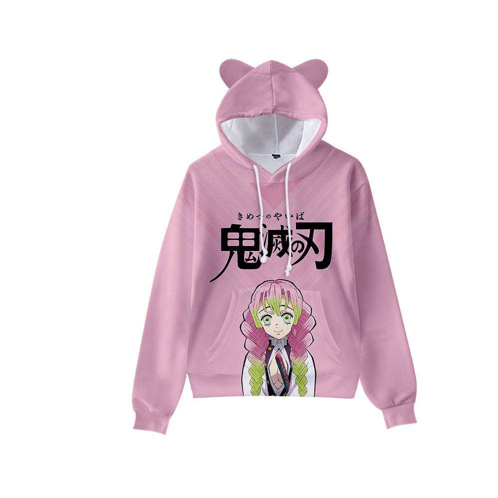 Cute Anime 3d Printed Cat Ears Hoodie