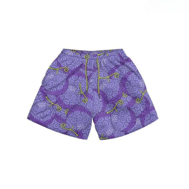 Men's Anime Digital Printed Beach Shorts