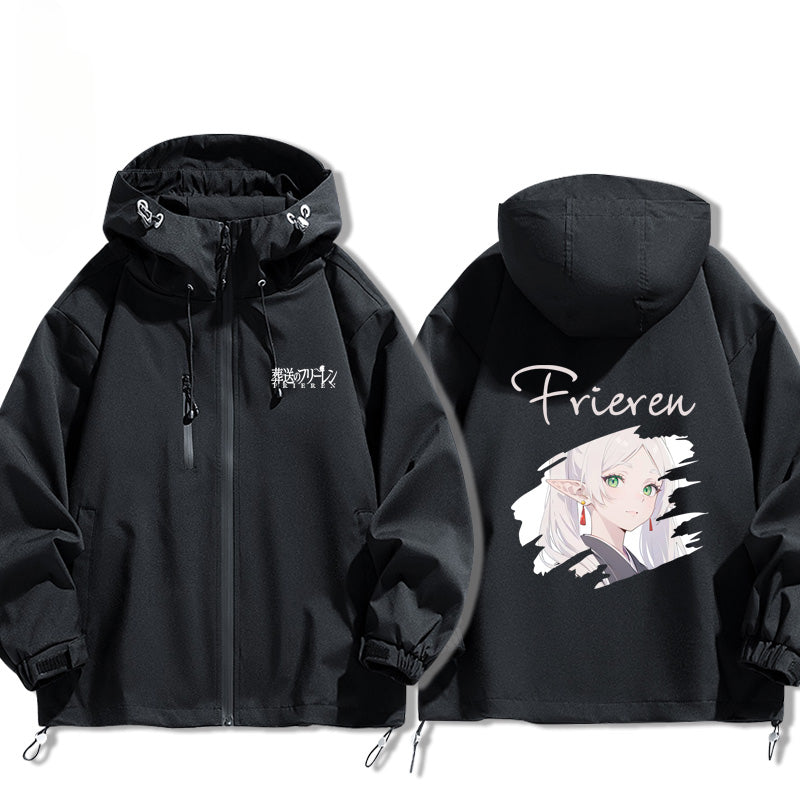 Unisex Anime Pattern Windbreaker Jacket