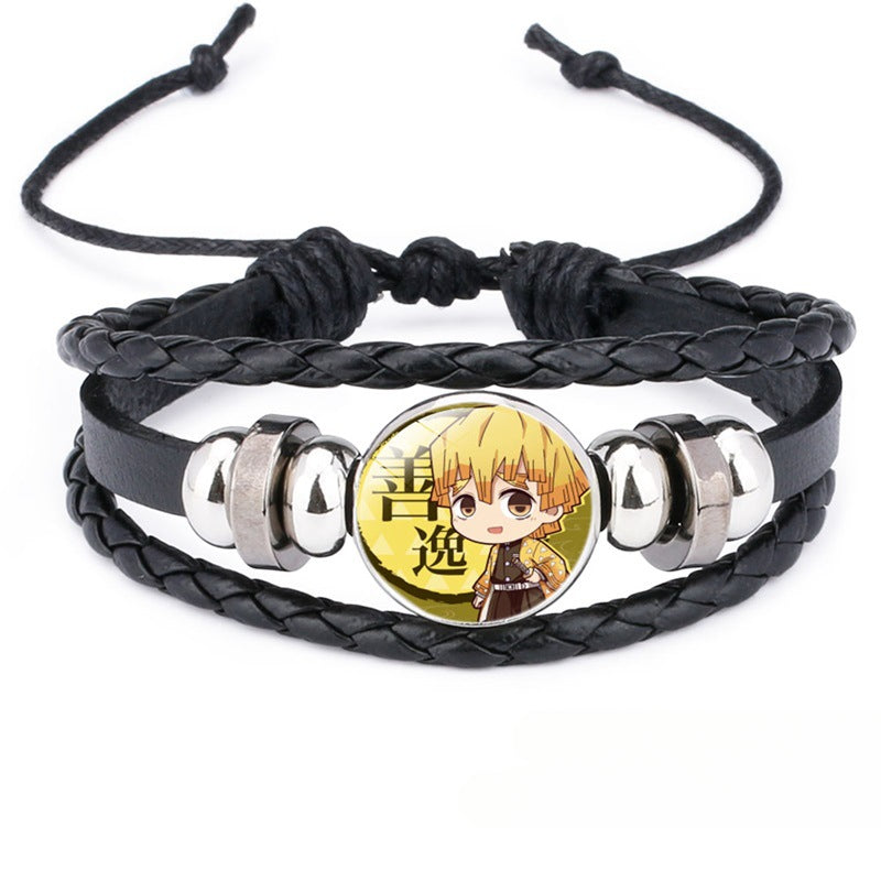 Anime Cowhide Adjustable Bracelet