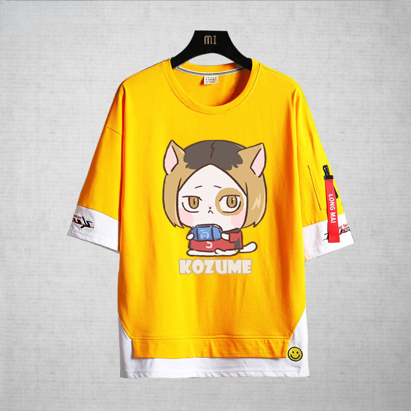 Unisex Cute Anime Printed Short-sleeved T-shirt