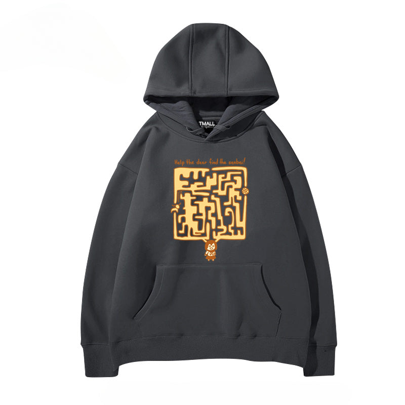 Women's Anime Graphic Pullover Hoodie