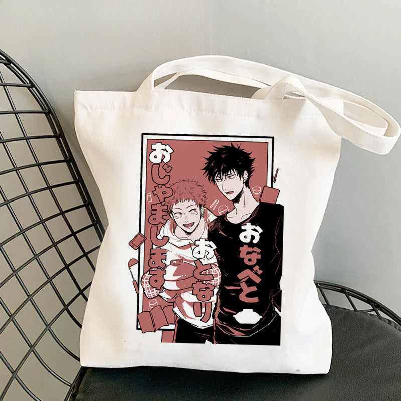 Casual Anime Printed Canvas Shoulder Bag