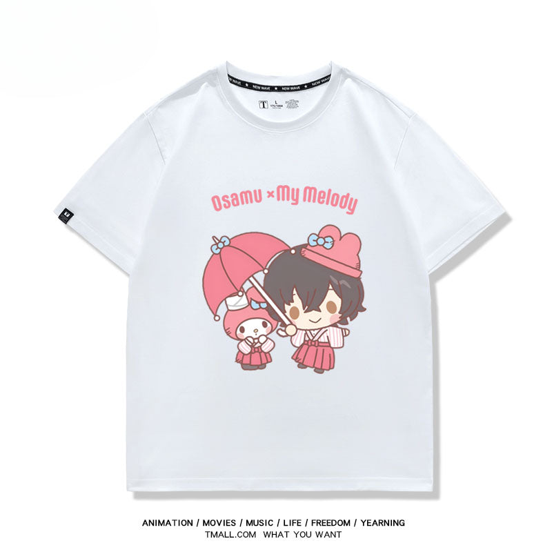 Women's Anime Print Cotton Summer T-shirt