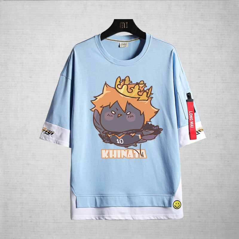 Unisex Cute Anime Printed Short-sleeved T-shirt