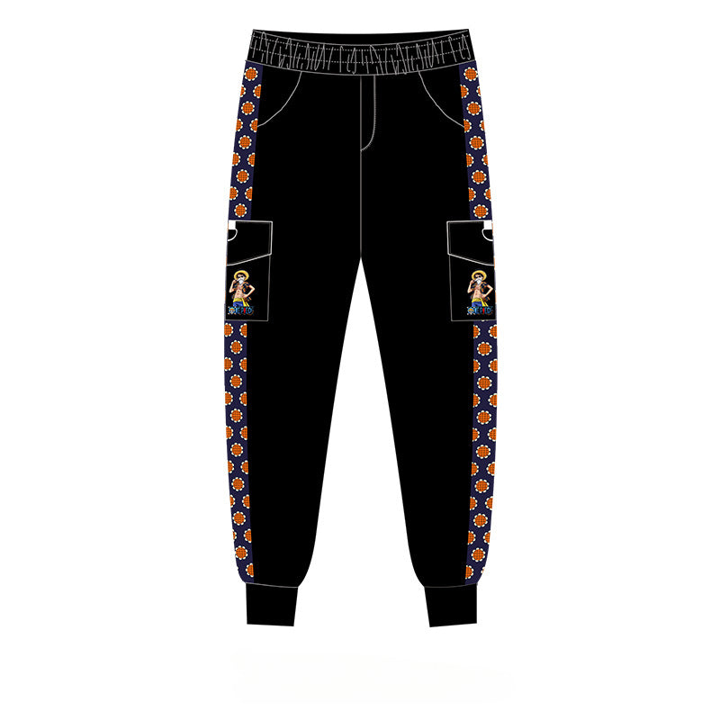 Cool Men's Logo Graphic Print Loose Pants