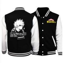 Unisex Casual Anime Print Baseball Jacket