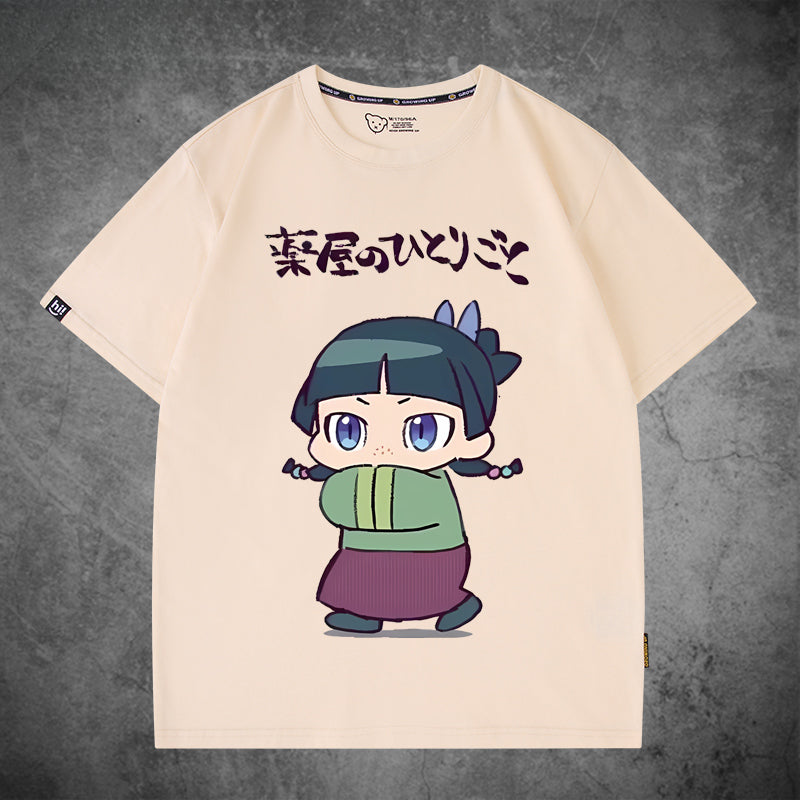 Girl's Anime Pattern Short Sleeve T-Shirt