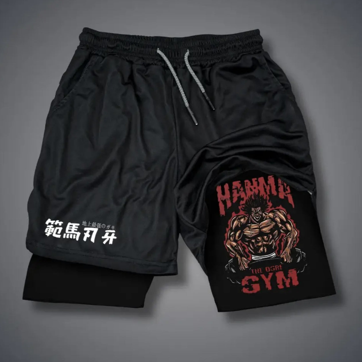 Men's Baki Hanma Printed Fitness Shorts