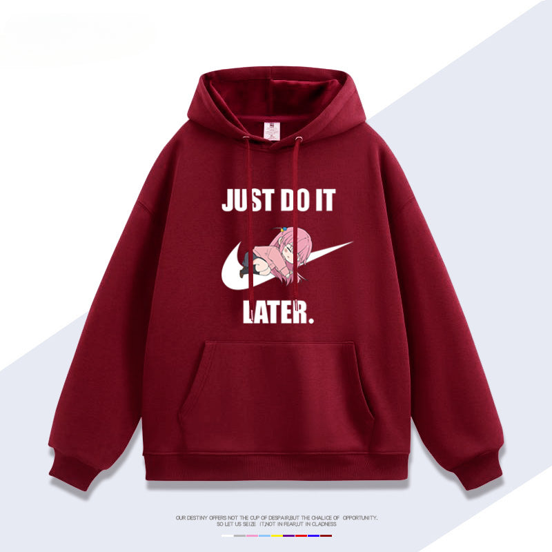 Hitori Just Do It Later Casual Hoodie