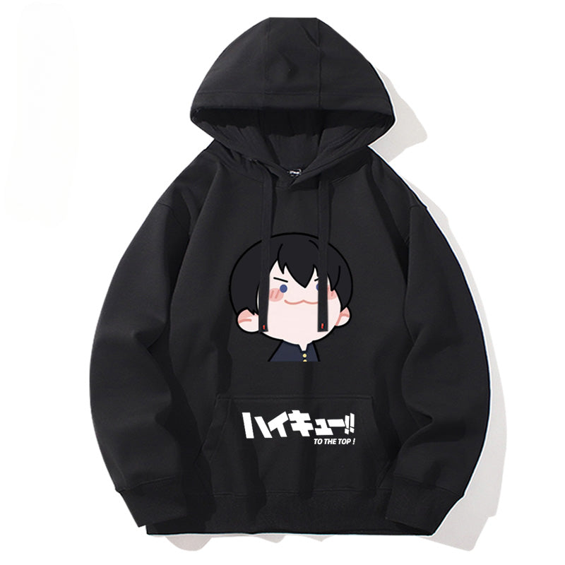 Cute Anime Pattern Printed Pullover Hoodie