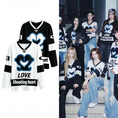 H2H Hip-hop Style Long-sleeved Jersey Top