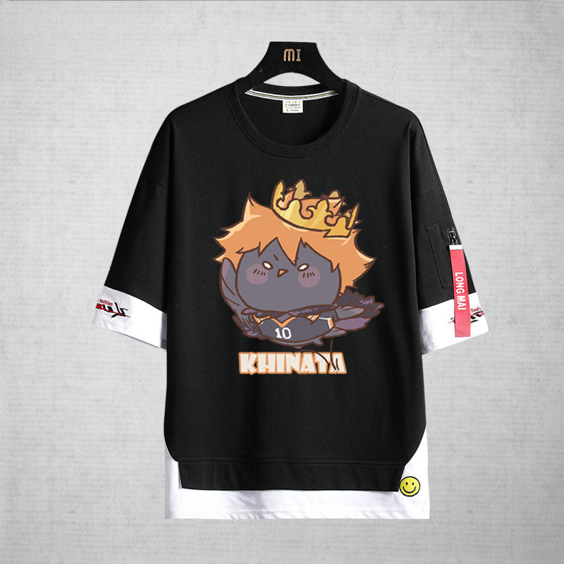 Unisex Cute Anime Printed Short-sleeved T-shirt
