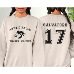 Mystic Falls Salvatore 17 TVD Inspired Sweatshirt