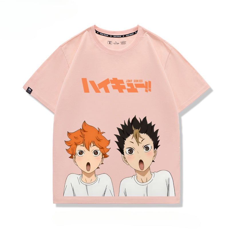 Unisex Anime Pattern Cotton Short Sleeve T-Shirt