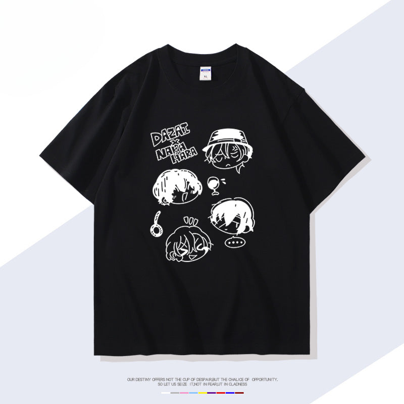 Anime Parttern Cotton Short Sleeve T-Shirt