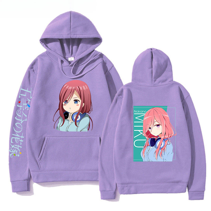 Casual Nakano Anime Printed Loose Hoodie