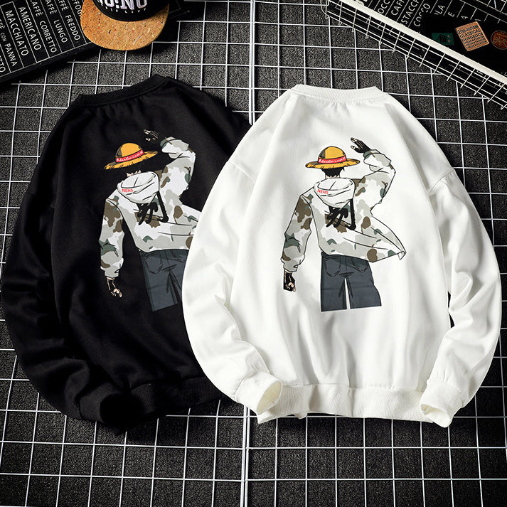 Casual Men's Loose Pullover Round Neck Sweatshirt