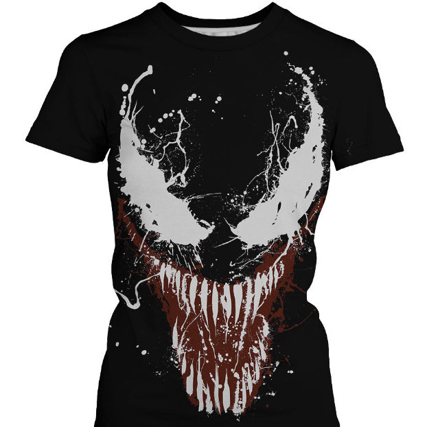 Trendy Men's Venom 3D Printed Round Neck T-Shirt