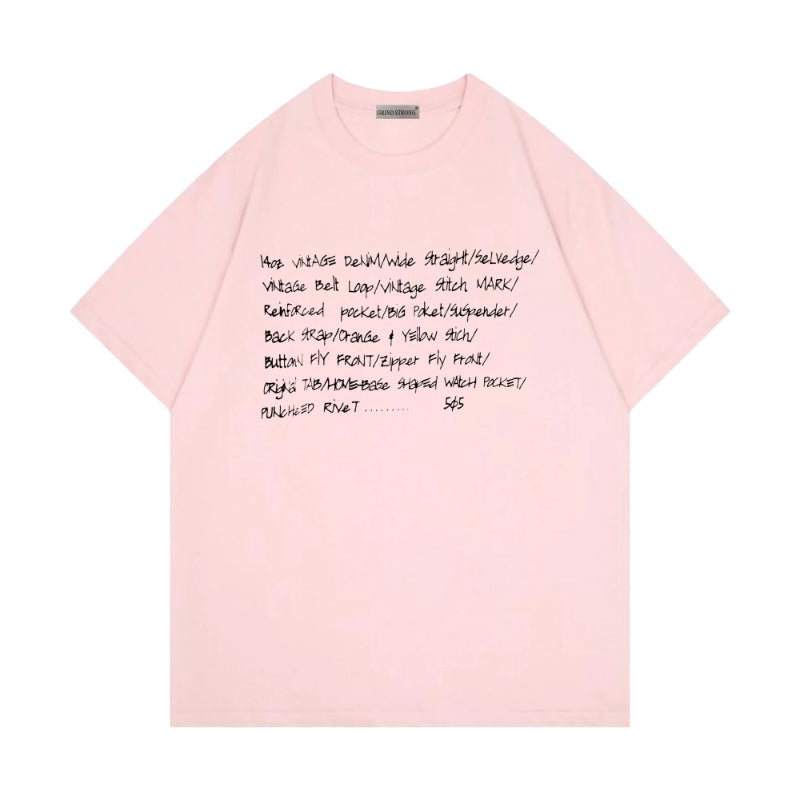 Yeonjun Same Style Letter Print Short-sleeved T-shirt