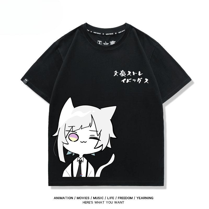 Unisex Anime Graphic Cotton Loose T-Shirt