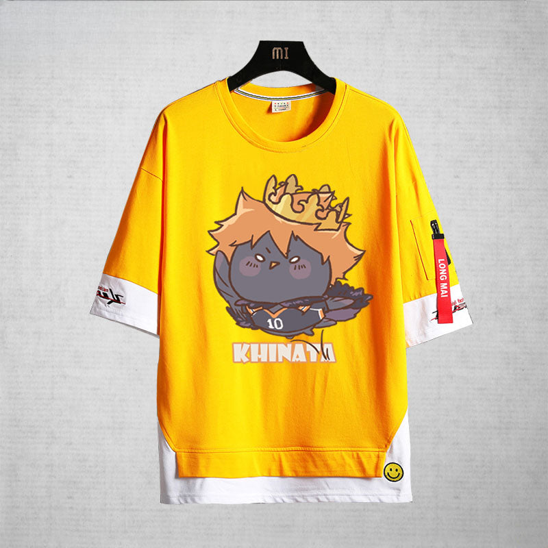 Unisex Cute Anime Printed Short-sleeved T-shirt