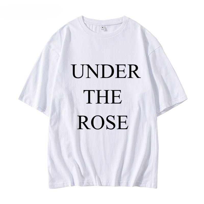 KPOP Loose Letter Half-sleeved T-shirt