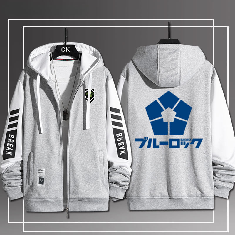 Trendy Anime Graphic Zipper Hooded Coat