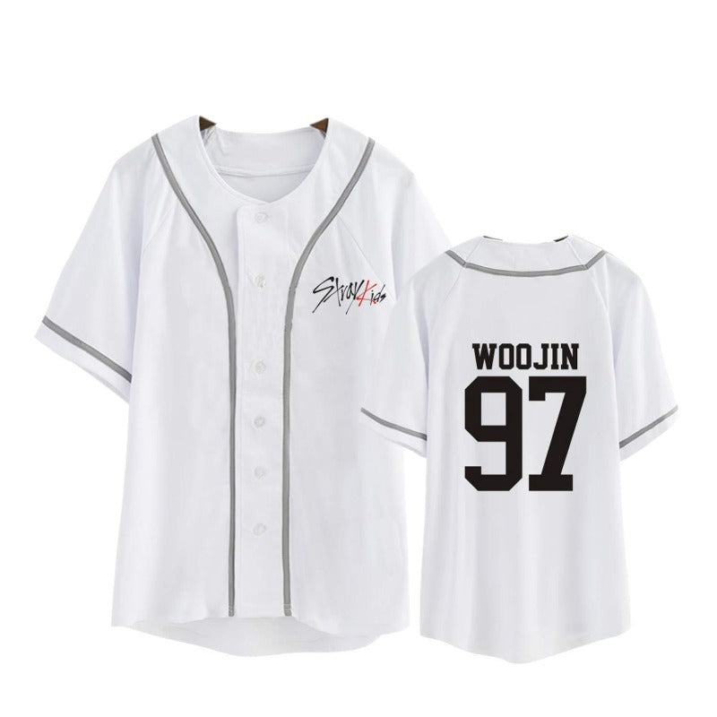 Kpop Logo Loose Baseball Jersey T-shirt