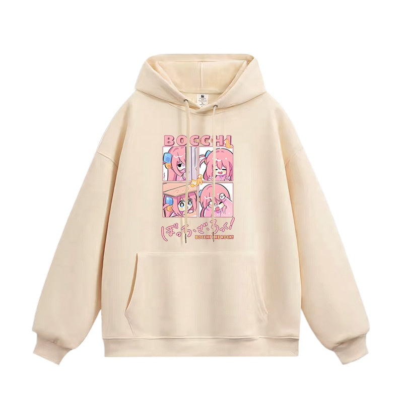 Casual Anime Hitori Printed Hoodie