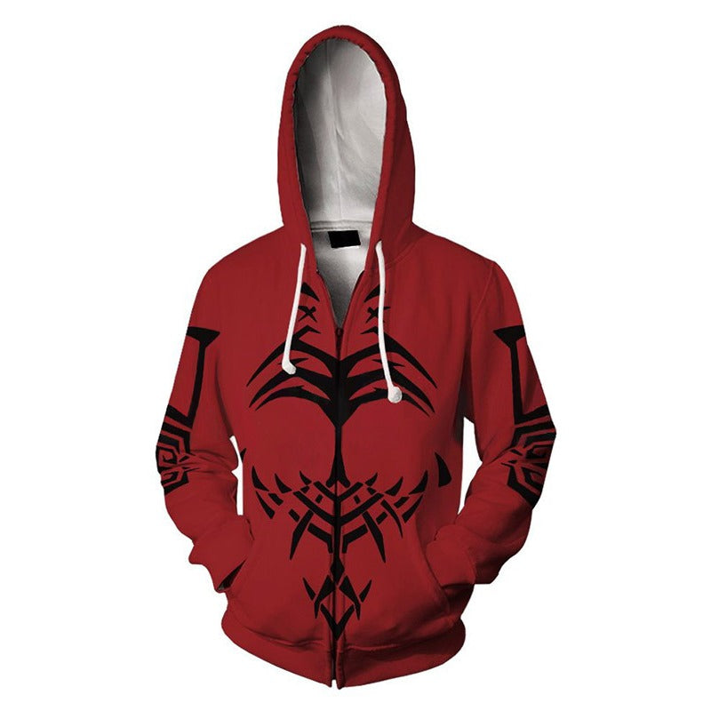Unisex Comic 3d Print Cosplay Zipper Hoodie