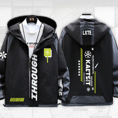 Trendy Game Graphic Print Hooded Jacket