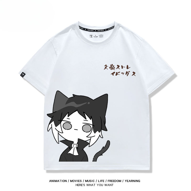 Unisex Anime Graphic Cotton Loose T-Shirt