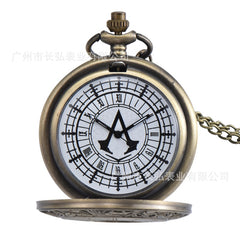 Vintage Game Pocket Watch Necklace