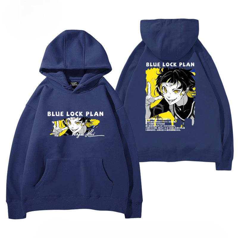 Casual Anime Graphic Print Pullover Hoodie
