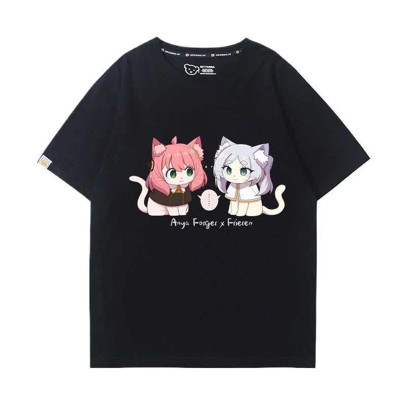 Women's Anime Short-sleeved Cotton T-shirt