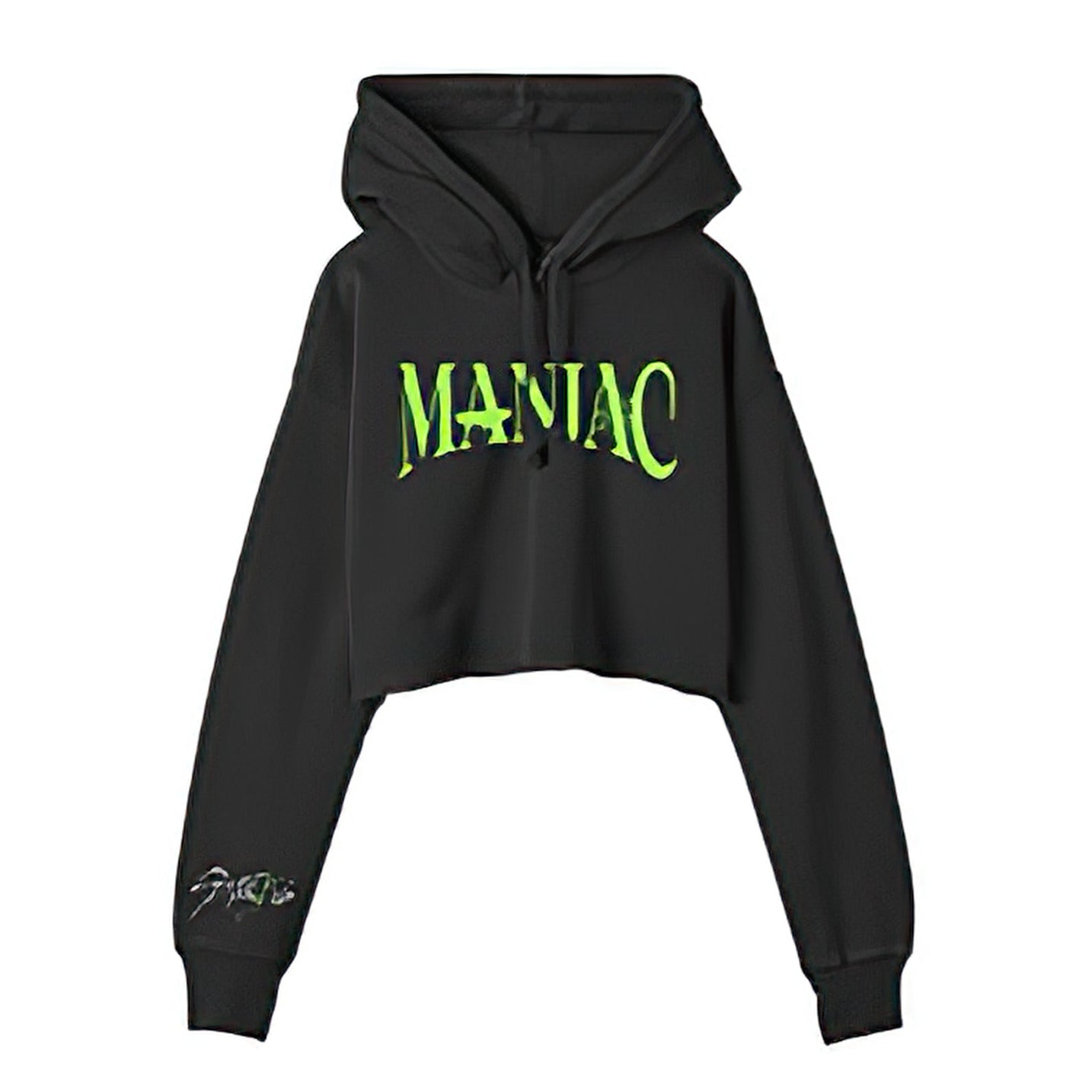 Chic Girls Kpop MANIAC Black Cropped Hoodie