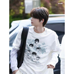 SHINYU TWS Cartoon Short-sleeved T-shirt