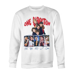 Unisex 1D Members White Sweatshirt
