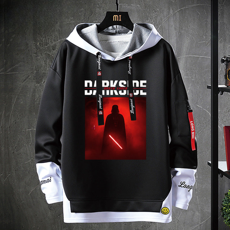 Unisex Darth Vader Print Pullover Hoodie