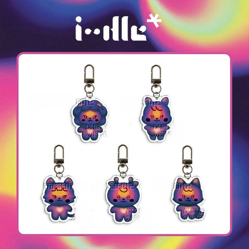 "We Made" Cartoon Acrylic Pendant Keychain