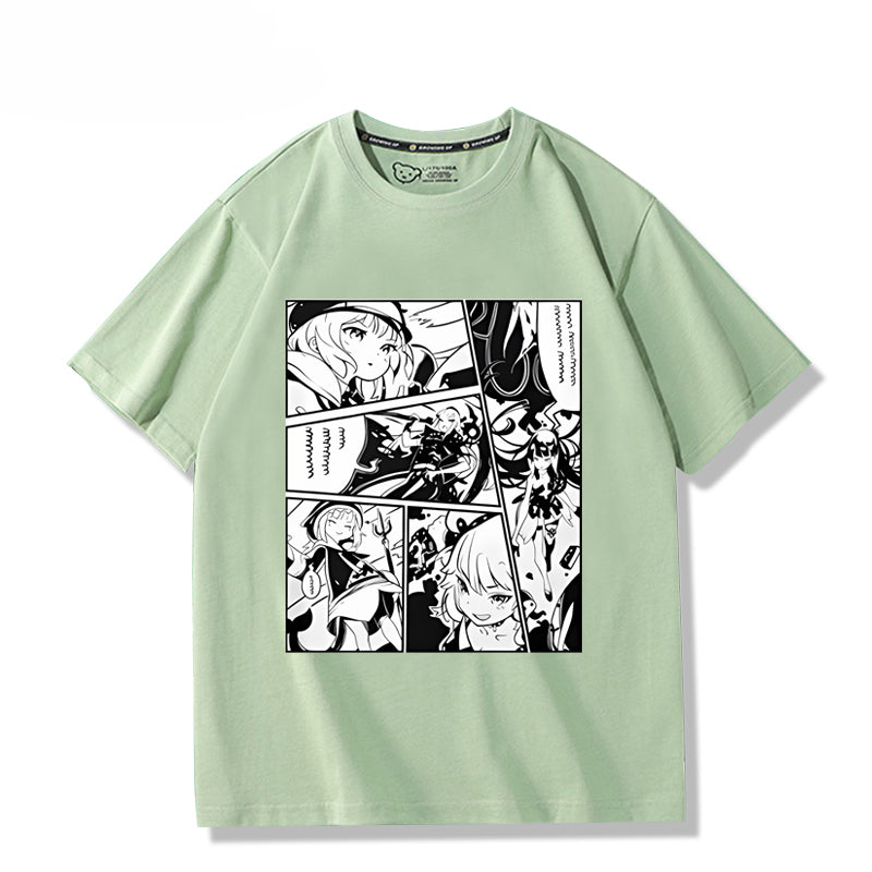 VTuber Pattern Print Cos Short-sleeved T-shirt