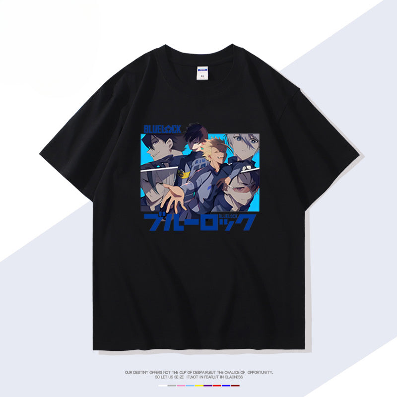 Casual Anime Logo Print Short-sleeved T-shirt
