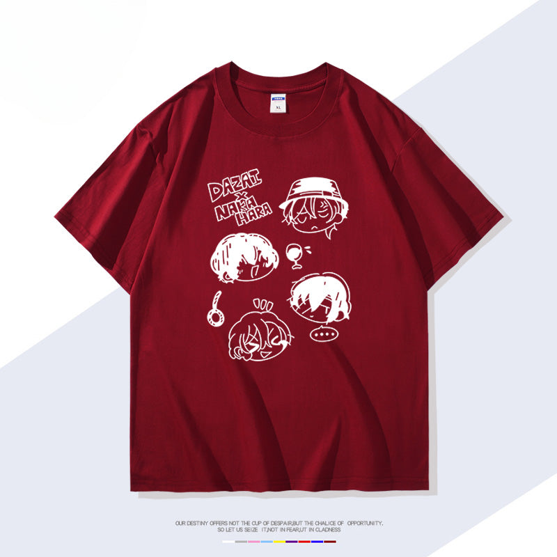 Anime Parttern Cotton Short Sleeve T-Shirt