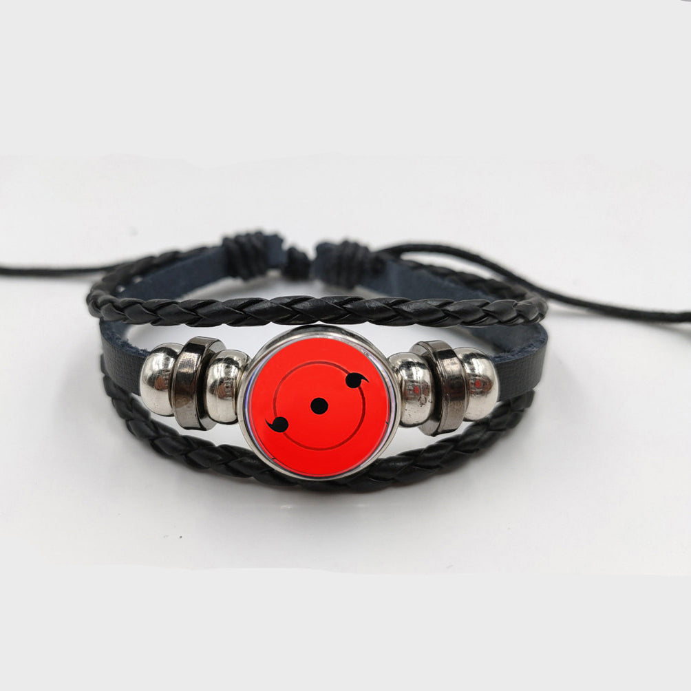 Chic Anime Gem Cowhide Woven Bracelet