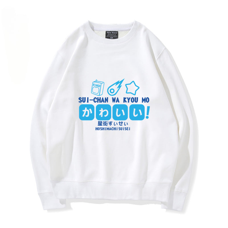 Game Cartoon Printed Crew Neck Sweatshirt