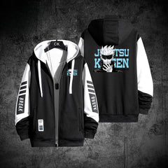 Unisex Casual Anime Zipper Hooded Jacket