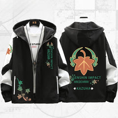 Unisex Game Pattern Thin Hooded Jacket