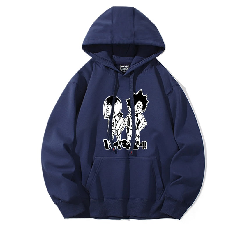 Casual Anime Graphic Print Pullover Hoodie